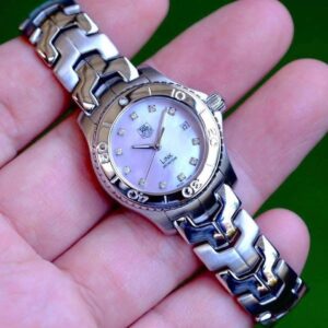 TAG Heuer Link Lady 27mm หน้ามุกชมพู + เพชร ปี 2010 — Ref WJ131C-1