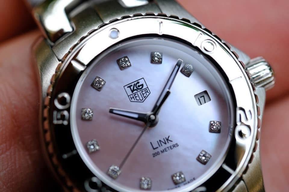 TAG Heuer Link Lady 27mm หน้ามุกชมพู + เพชร ปี 2010 — Ref WJ131C-1 - Image 2