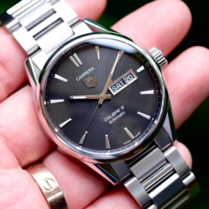 TAG Heuer Carrera Calibre 5 Day-Date 41mm หน้าดำ classic ปี 2017 — Ref WAR201A.BA0723