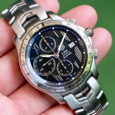 TAG Heuer Link Calibre 16 Roman Numeral Chronograph Limited Edition 42mm หน้าดำ ปี 2010 — Ref CJF211N.BA0594