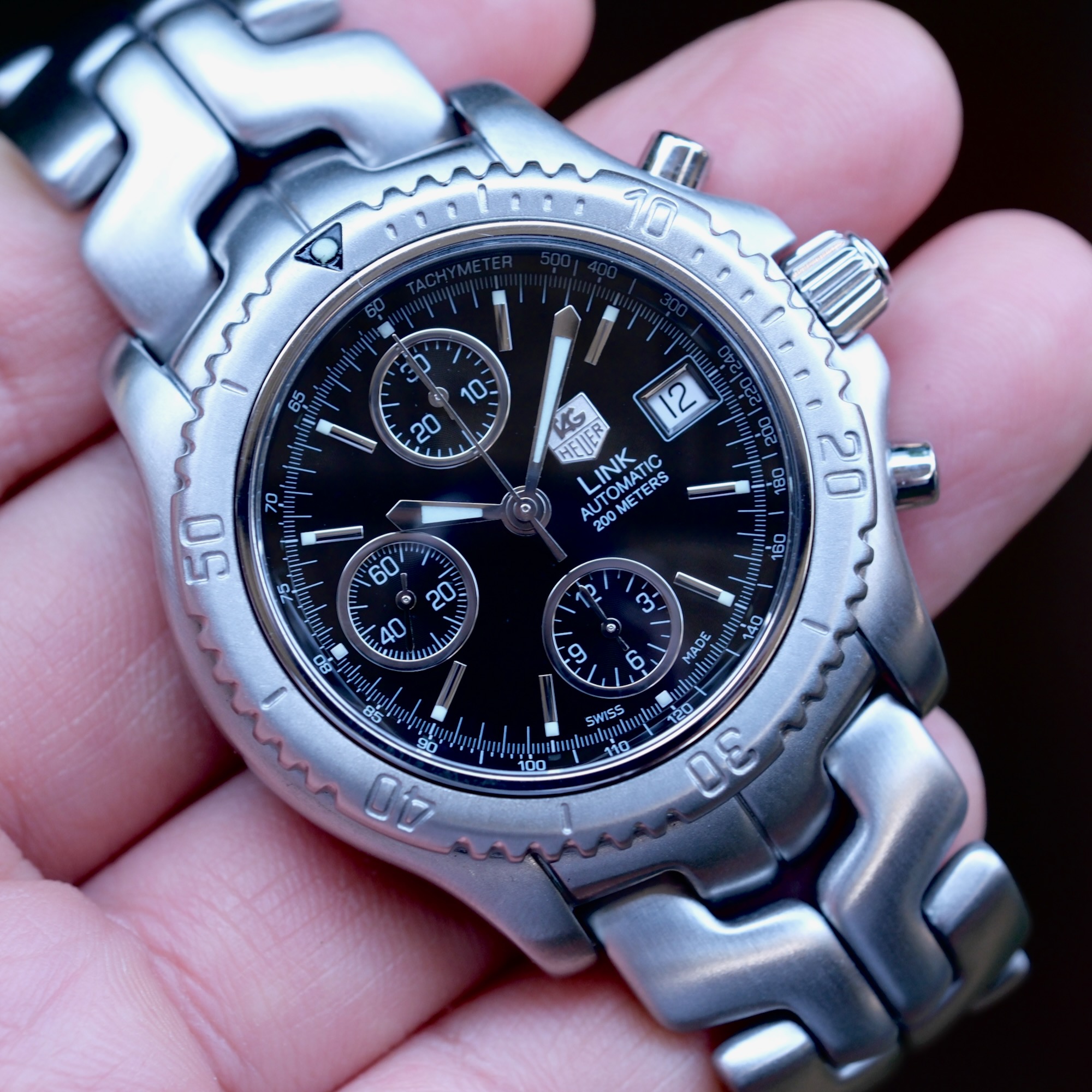 TAG Heuer Link Calibre 16 Automatic Chronograph 42mm Vintage 2000 — Ref CT2111.BA0550