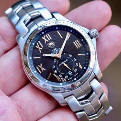 TAG Heuer Link Calibre 6 Roman Numeral Time-Only Limited Edition 39mm หน้าดำ ปี 2011 — Ref WJF211N.BA0570 #331/350