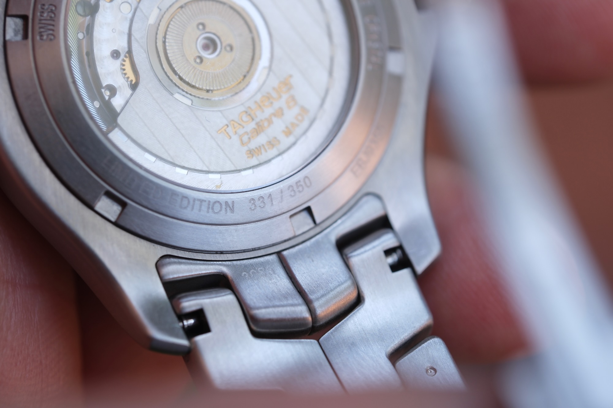 TAG Heuer Link Calibre 6 Roman Numeral Time-Only Limited Edition 39mm หน้าดำ ปี 2011 — Ref WJF211N.BA0570 #331/350 - Image 4