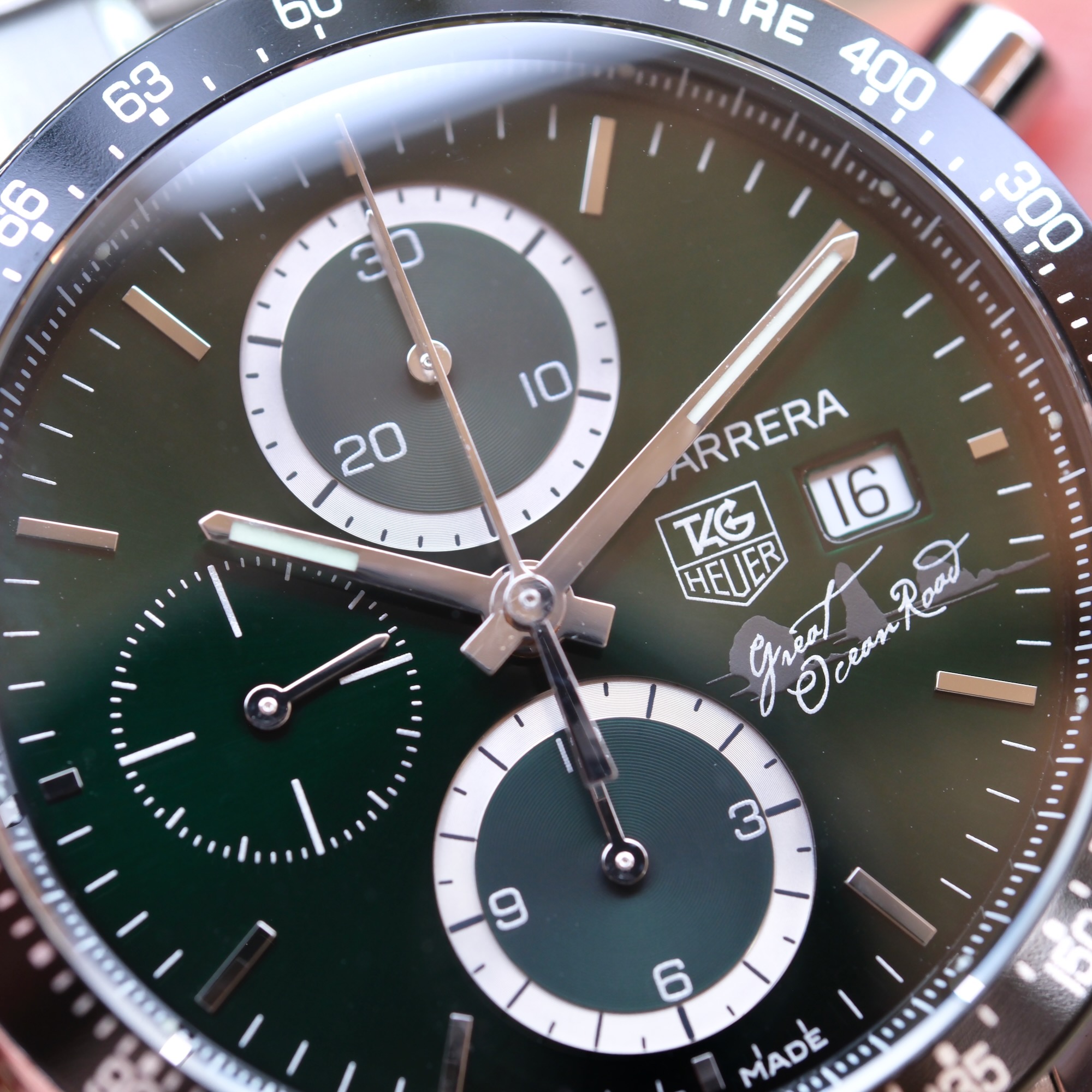 TAG Heuer Carrera Calibre 16 "Great Ocean Road" Japan Limited Edition 41mm หน้าดำ-เขียว ปี 2010 — Ref CV201F.BA0794 - Image 2