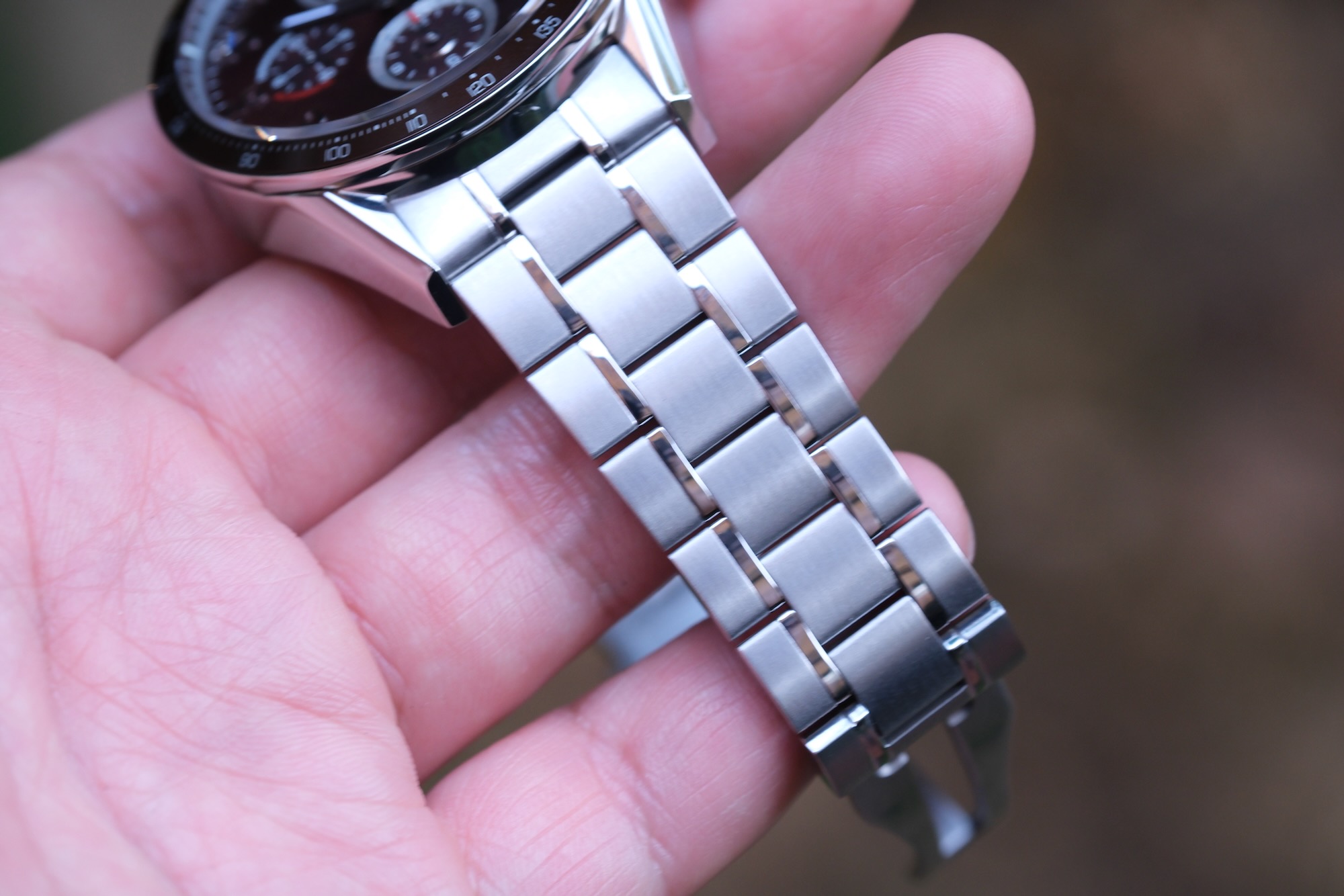 TAG Heuer Carrera Calibre 16 Day-Date Film Bezel "Chocolate" 43mm Steel Bracelet ปี 2012 — Ref CV2A12.BA0796 - Image 4