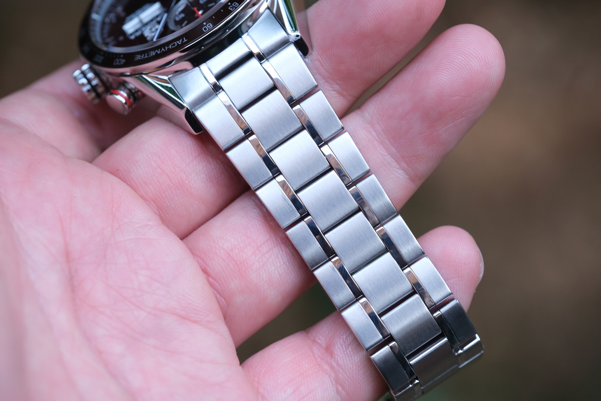 TAG Heuer Carrera Calibre 16 Day-Date Film Bezel "Chocolate" 43mm Steel Bracelet ปี 2012 — Ref CV2A12.BA0796 - Image 5