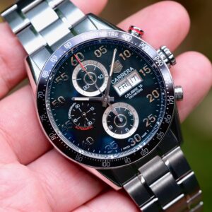 TAG Heuer Carrera Calibre 16 Day-Date Film Bezel 43mm หน้าดำ ปี 2013 — Ref CV2A10.BA0796