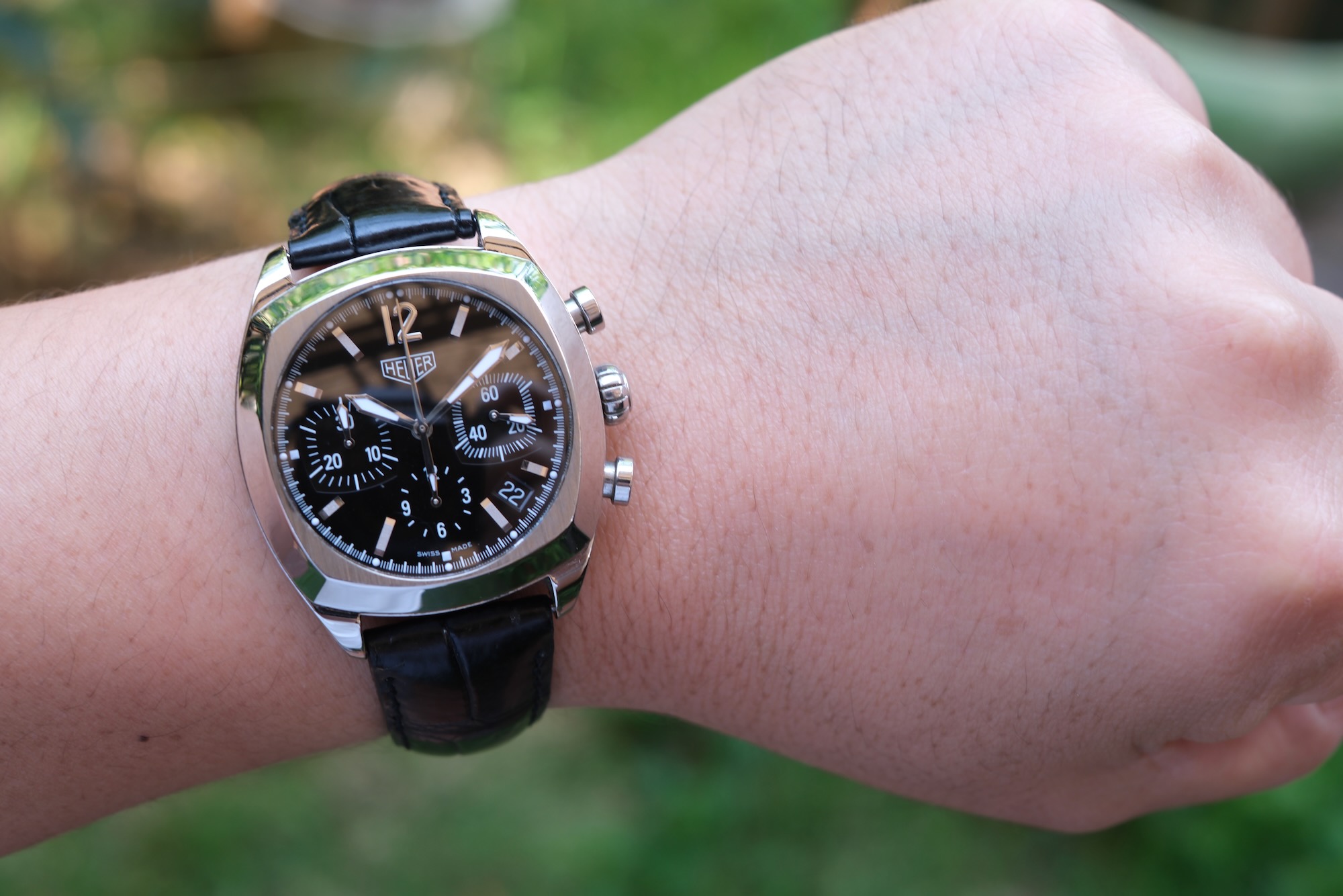 Heuer Monza Calibre 17 Re-Edition 38mm Black Vintage Unisex — Ref CR2110 - Image 6