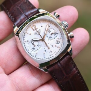 Heuer Monza Calibre 17 Re-Edition 38mm Silver Vintage Unisex — Ref CR2111