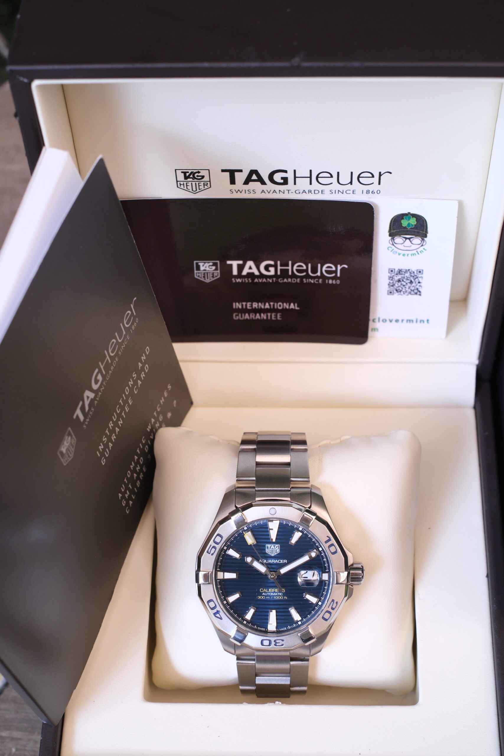 TAG Heuer Aquaracer Calibre 5 43mm หน้าน้ำเงิน ปี 2017 — Ref WAY2012.BA0927 - Image 7