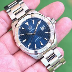 TAG Heuer Aquaracer Calibre 5 41mm หน้าน้ำเงิน ปี 2015 — Ref WAY2112.BA0928