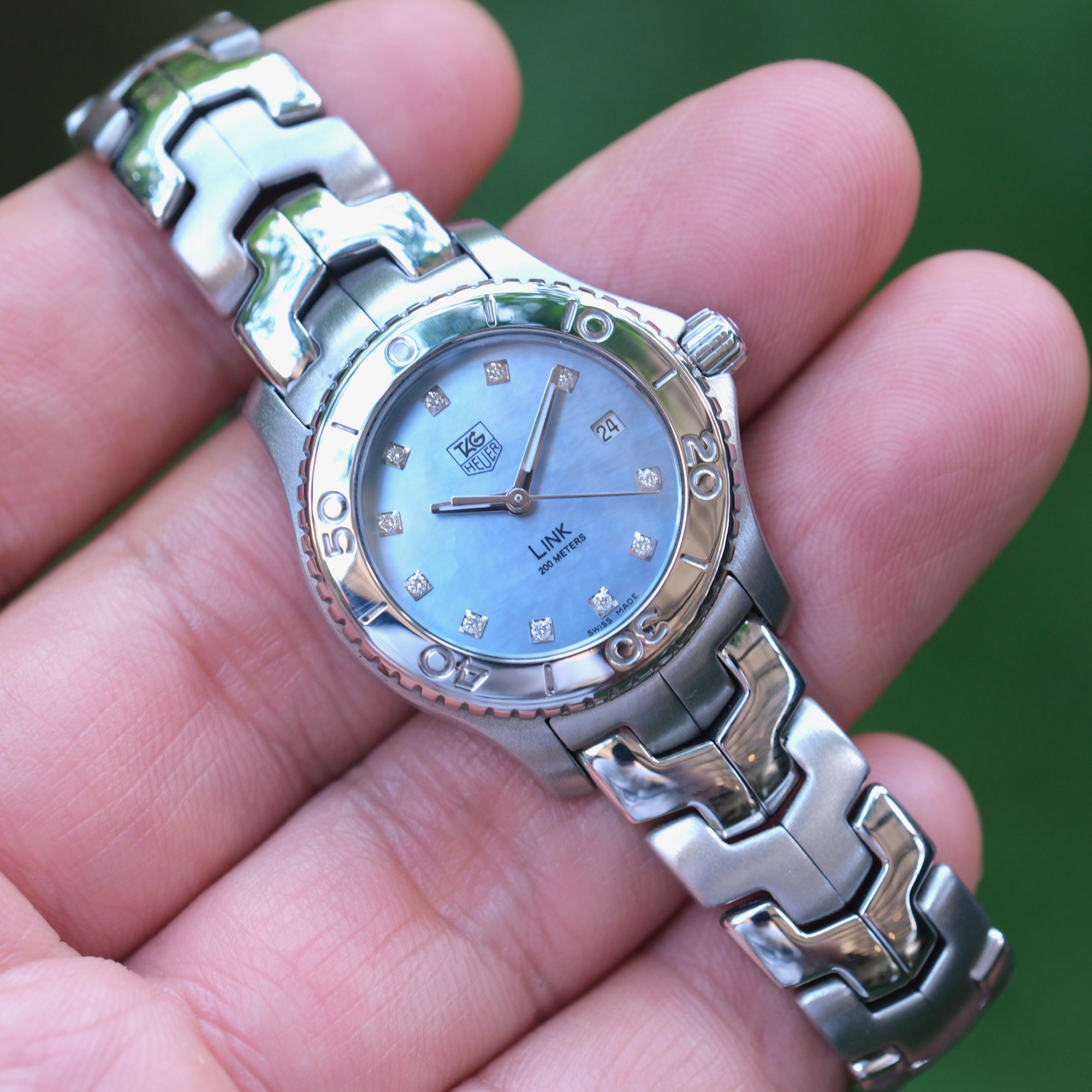 2011 TAG HEUER Link Lady Quartz 27mm Blue Mother of Pearl WJ1317