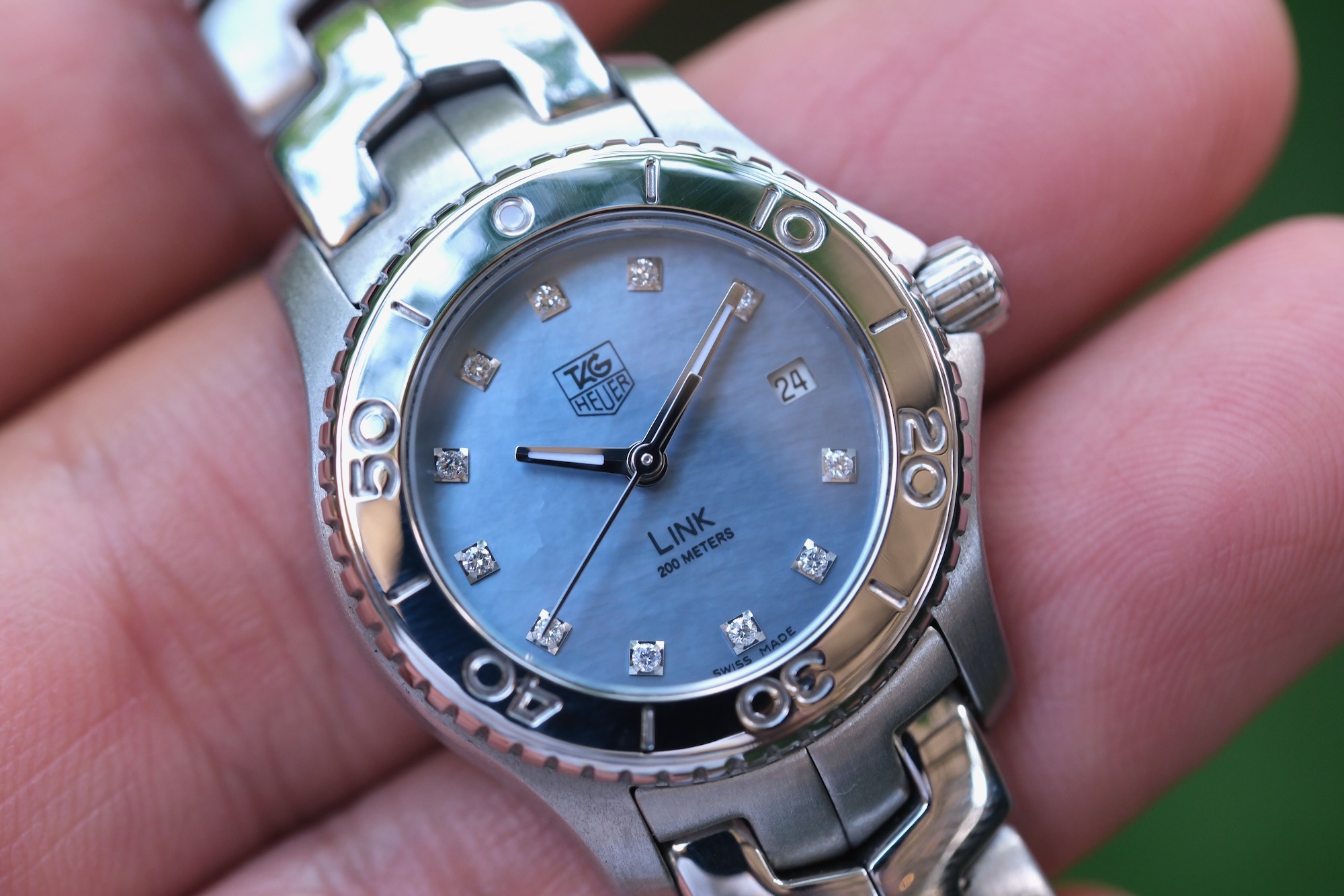 2011 TAG HEUER Link Lady Quartz 27mm Blue Mother of Pearl WJ1317 - Image 2