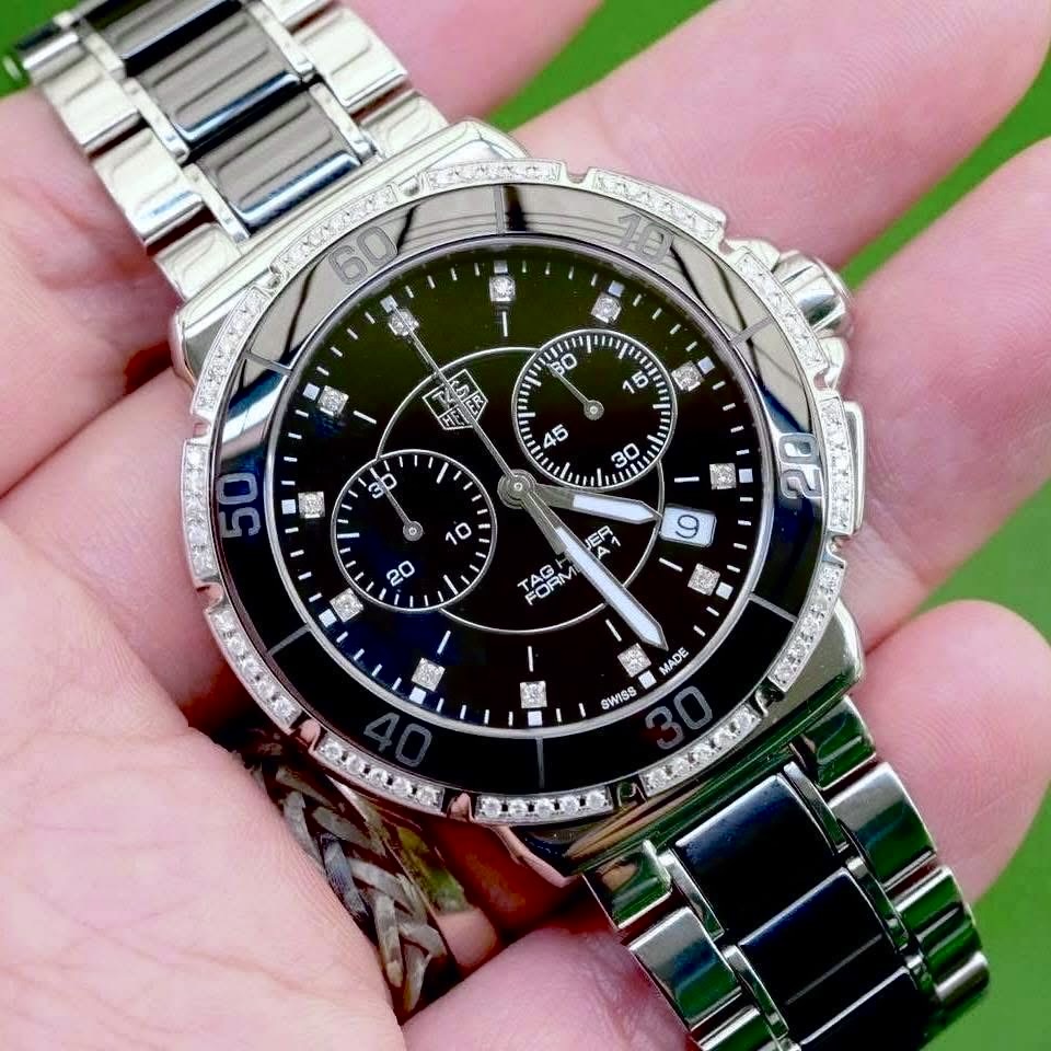 TAG Heuer Formula 1 Ceramic Diamond UNISEX 42mm หน้าดำ + เพชร 72 ปี 2013 — Ref CAH1212
