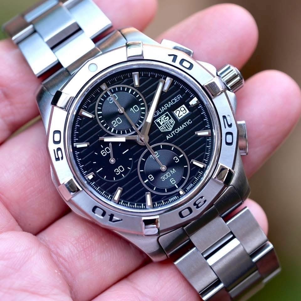 TAG Heuer Aquaracer Chronograph Calibre 16 42mm หน้าดำ ปี 2011 — Ref CAP2110.BA0833