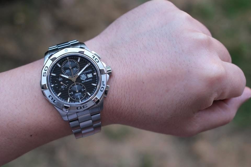 TAG Heuer Aquaracer Chronograph Calibre 16 42mm หน้าดำ ปี 2011 — Ref CAP2110.BA0833 - Image 6