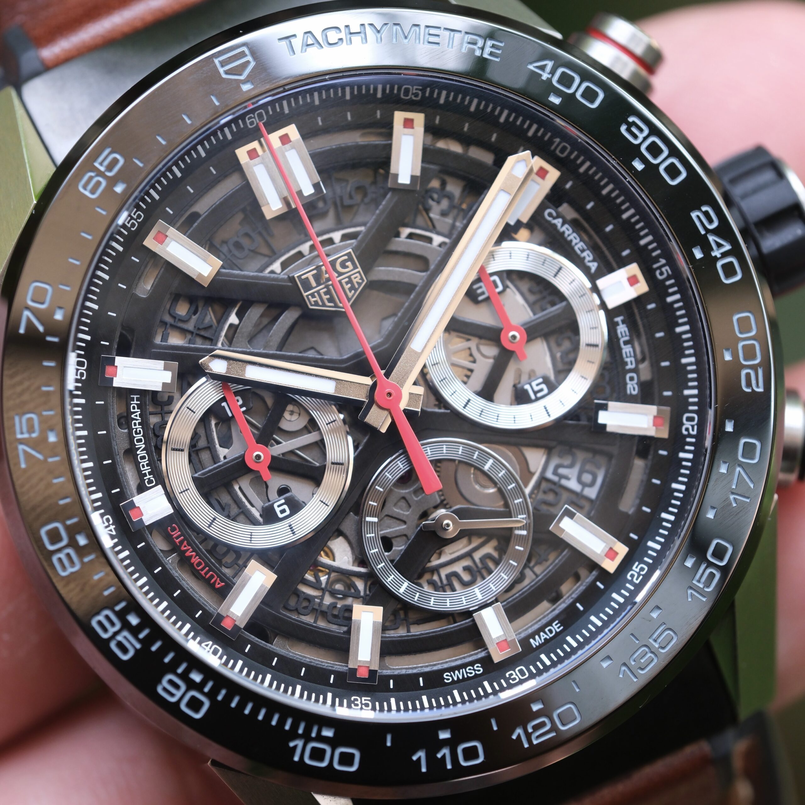 2023 TAG HEUER Carrera Chronograph Calibre Heuer 02 Skeleton 45mm Black Ceramic Bezel Ref. CBG2A10.FT6169 Full Set HERO - Image 2