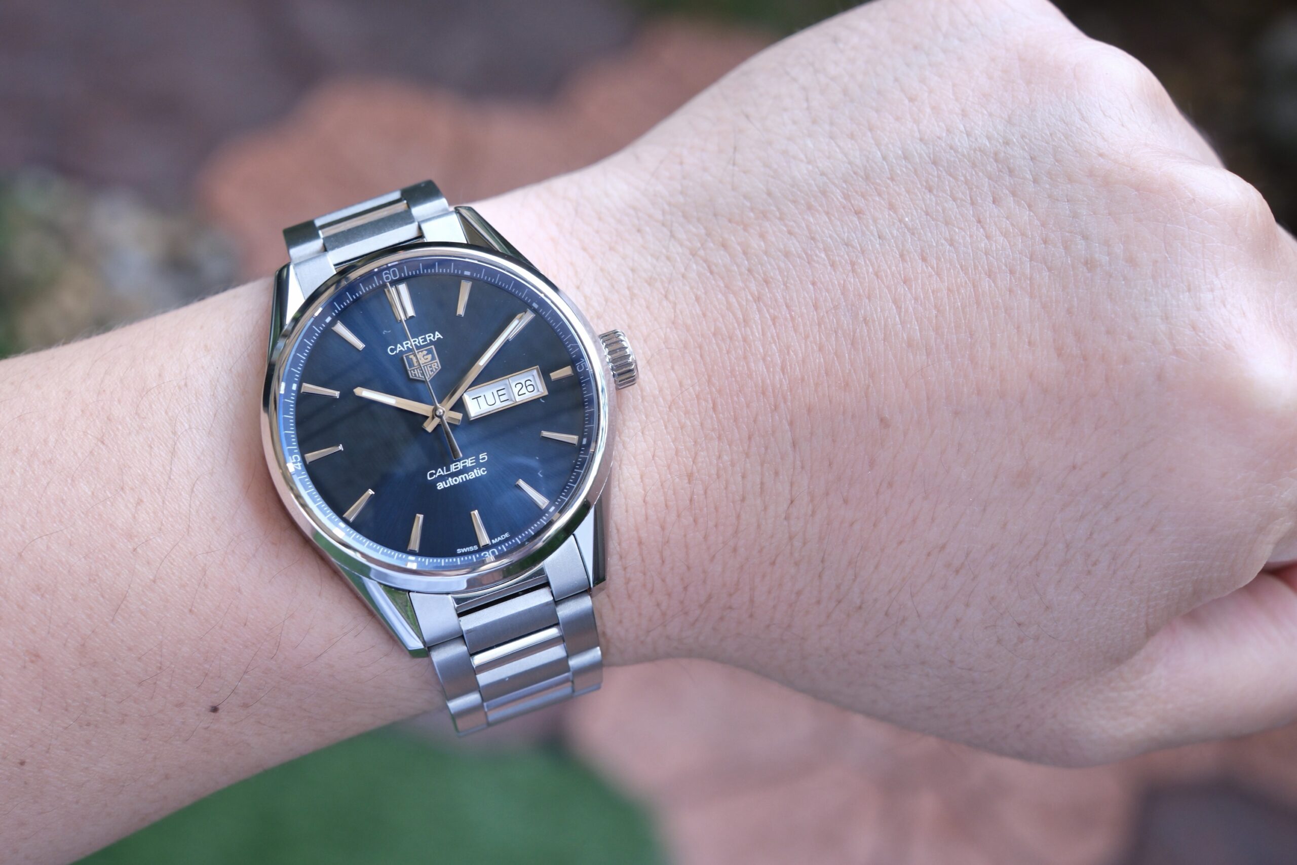 2017 TAG HEUER Carrera Calibre 5 Day-Date Automatic 41mm Blue Dial Stainless Steel Ref. WAR201E Full Set - Image 5
