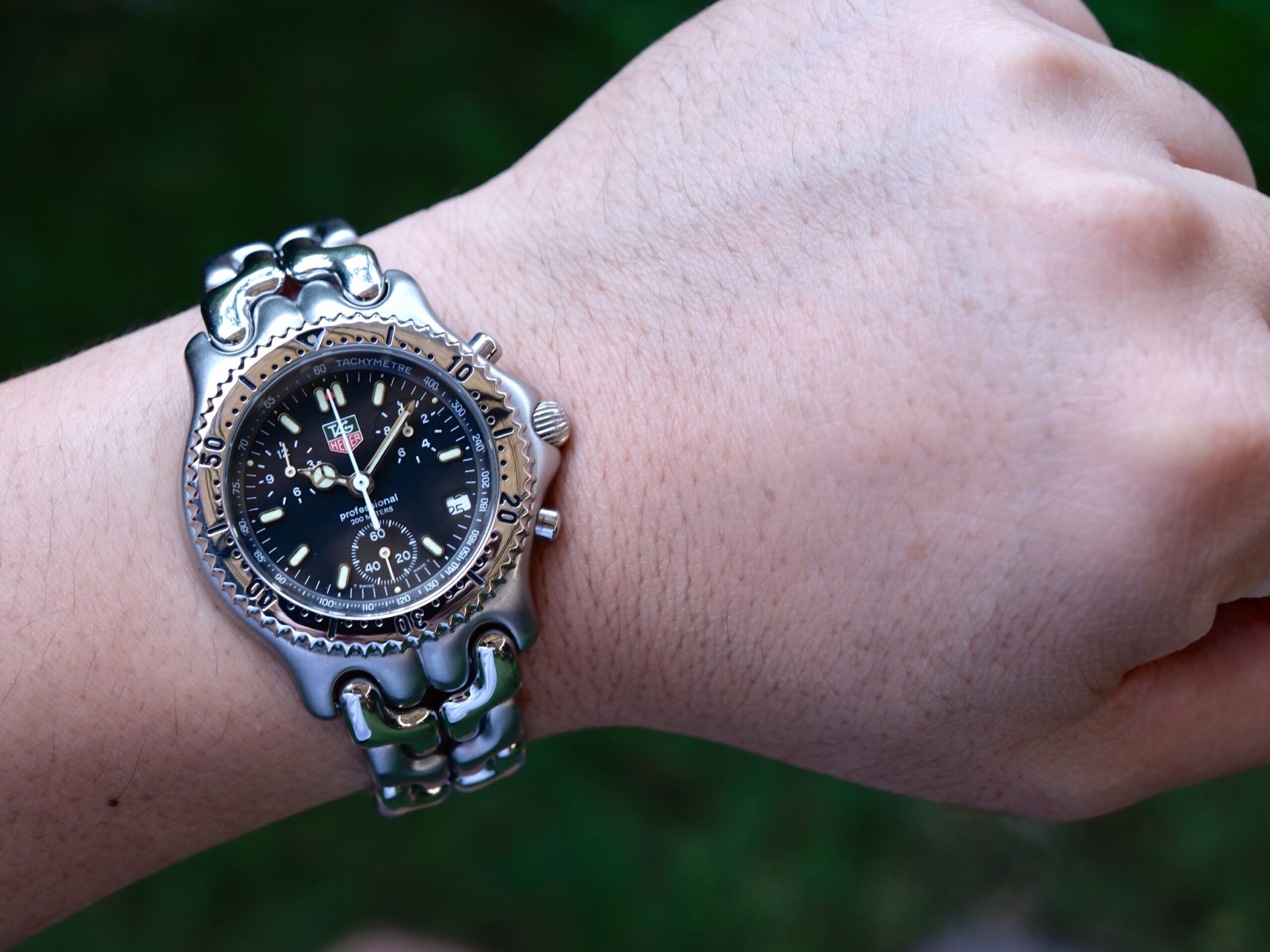 1995 TAG HEUER S/el Chronograph Quartz 37mm Black Dial Stainless Steel Ref. S39.306 - Image 2