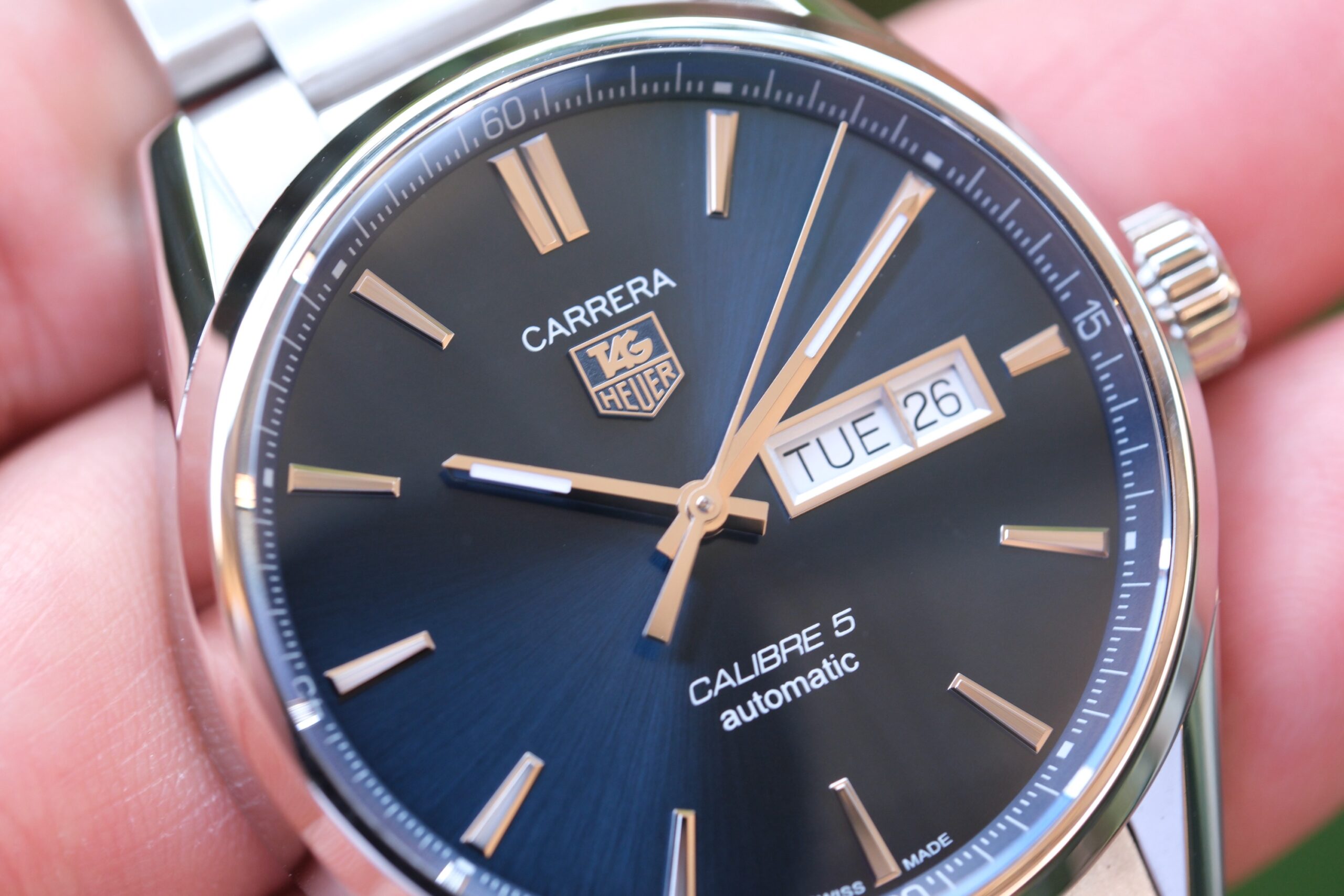 2017 TAG HEUER Carrera Calibre 5 Day-Date Automatic 41mm Blue Dial Stainless Steel Ref. WAR201E Full Set - Image 2