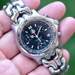 1995 TAG HEUER S/el Chronograph Quartz 37mm Black Dial Stainless Steel Ref. S39.306