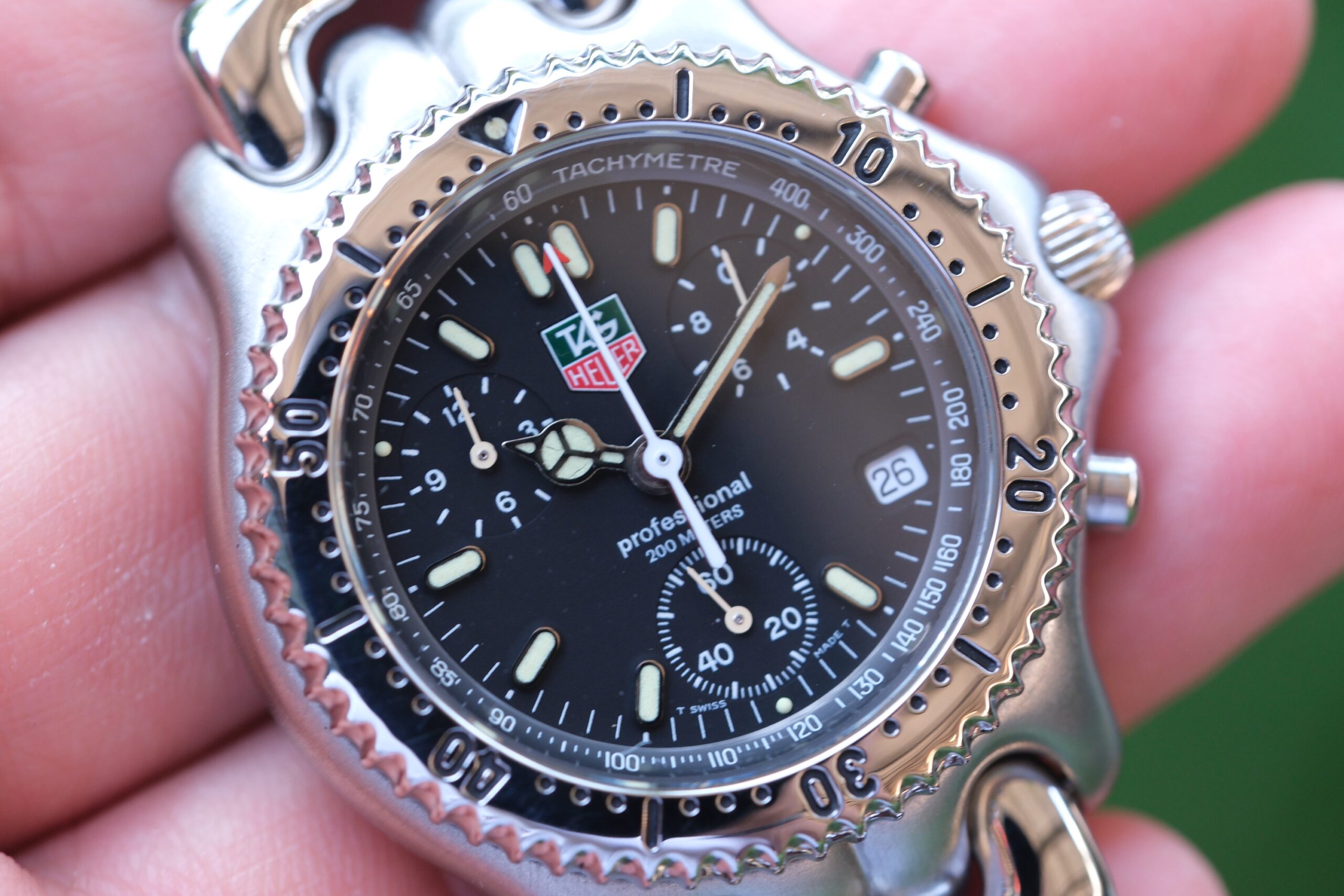 1995 TAG HEUER S/el Chronograph Quartz 37mm Black Dial Stainless Steel Ref. S39.306 - Image 3