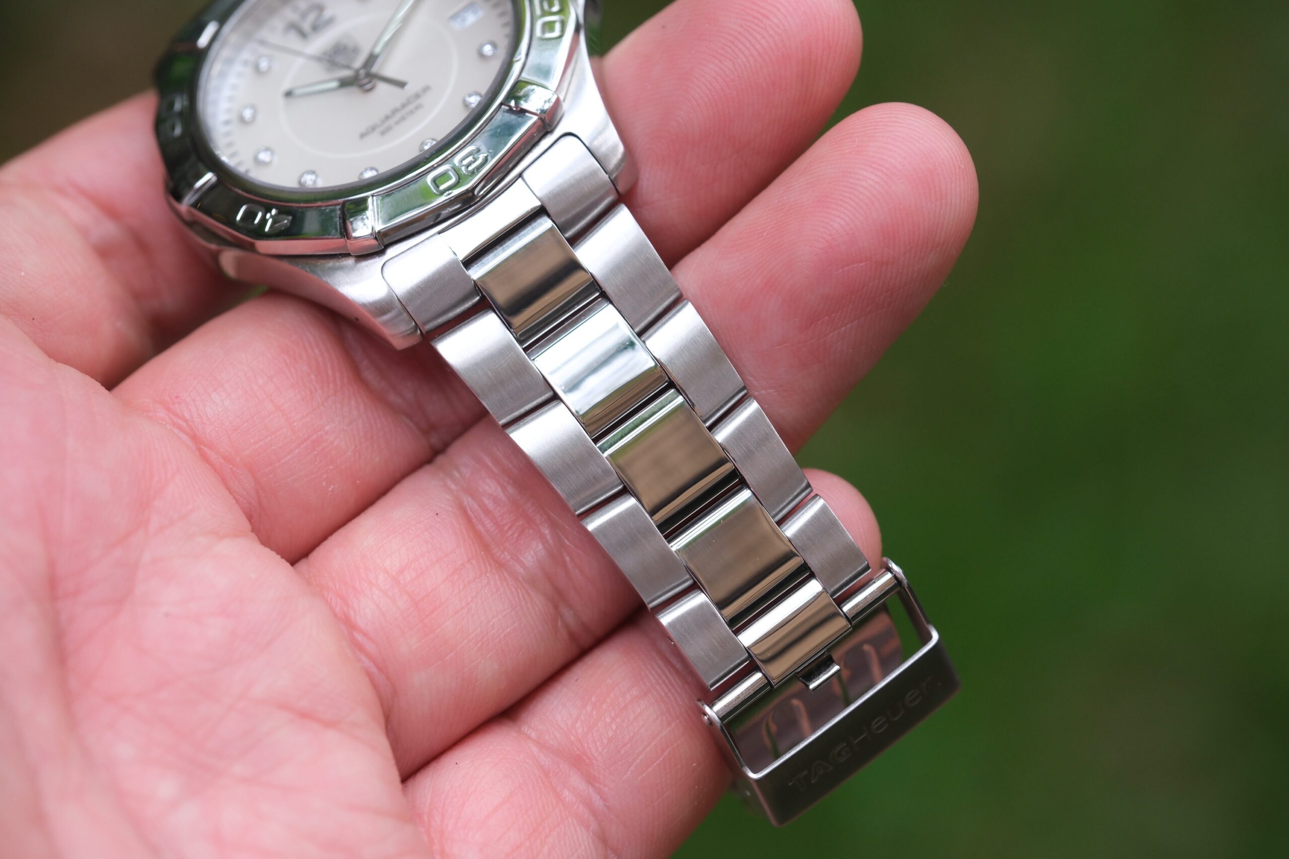 2010 TAG HEUER Aquaracer Quartz Diamond Unisex 39mm White Mother of Pearl Dial Stainless Steel Ref. WAF1115 Full Set RARE - Image 6