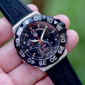 2011 TAG HEUER Formula 1 Kimi Räikkönen Limited Edition Chronograph Quartz 44mm Black Dial Black Bezel Ref. CAH1014 Full Set HERO