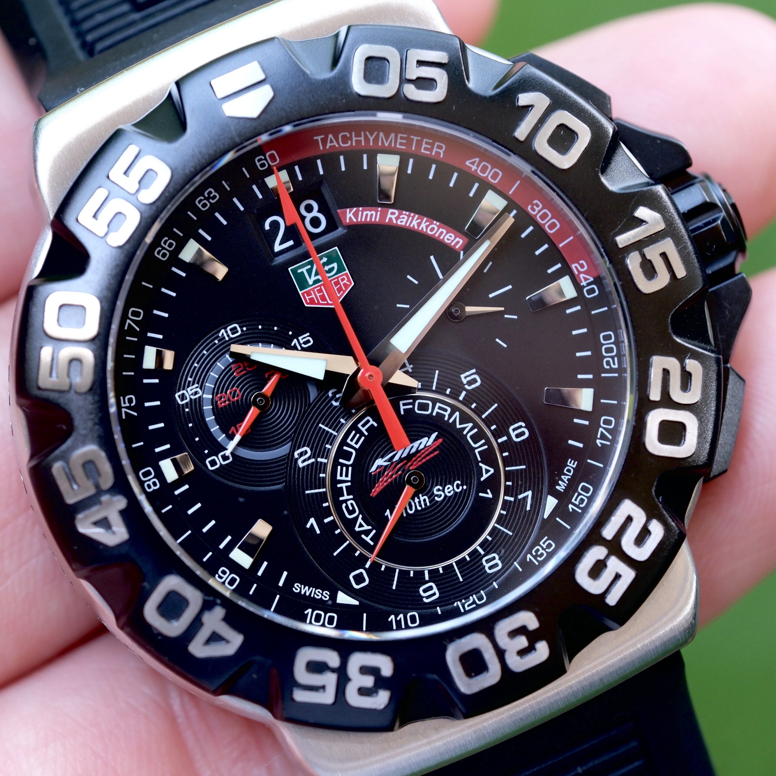 2011 TAG HEUER Formula 1 Kimi Räikkönen Limited Edition Chronograph Quartz 44mm Black Dial Black Bezel Ref. CAH1014 Full Set HERO - Image 2