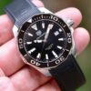 2018 TAG HEUER Aquaracer Quartz 41mm Black Dial Black Aluminum Bezel Rubber Strap Ref. WAY111A Full Set