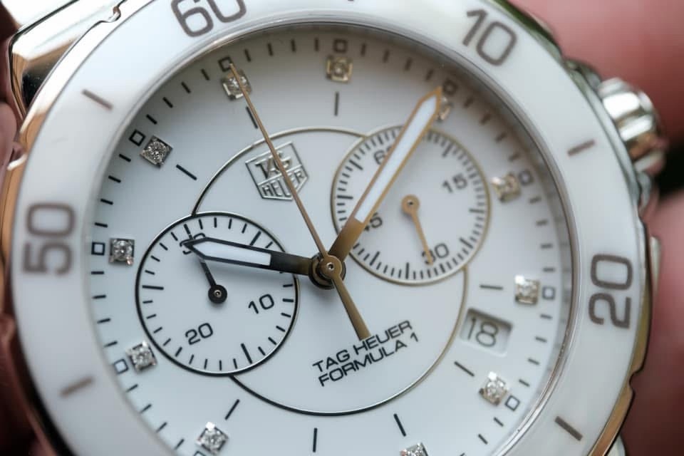 2013 TAG HEUER Formula 1 Ceramic Quartz Diamond Unisex 42mm White Dial White Ceramic Bezel Ref. CAH1211 - Image 2