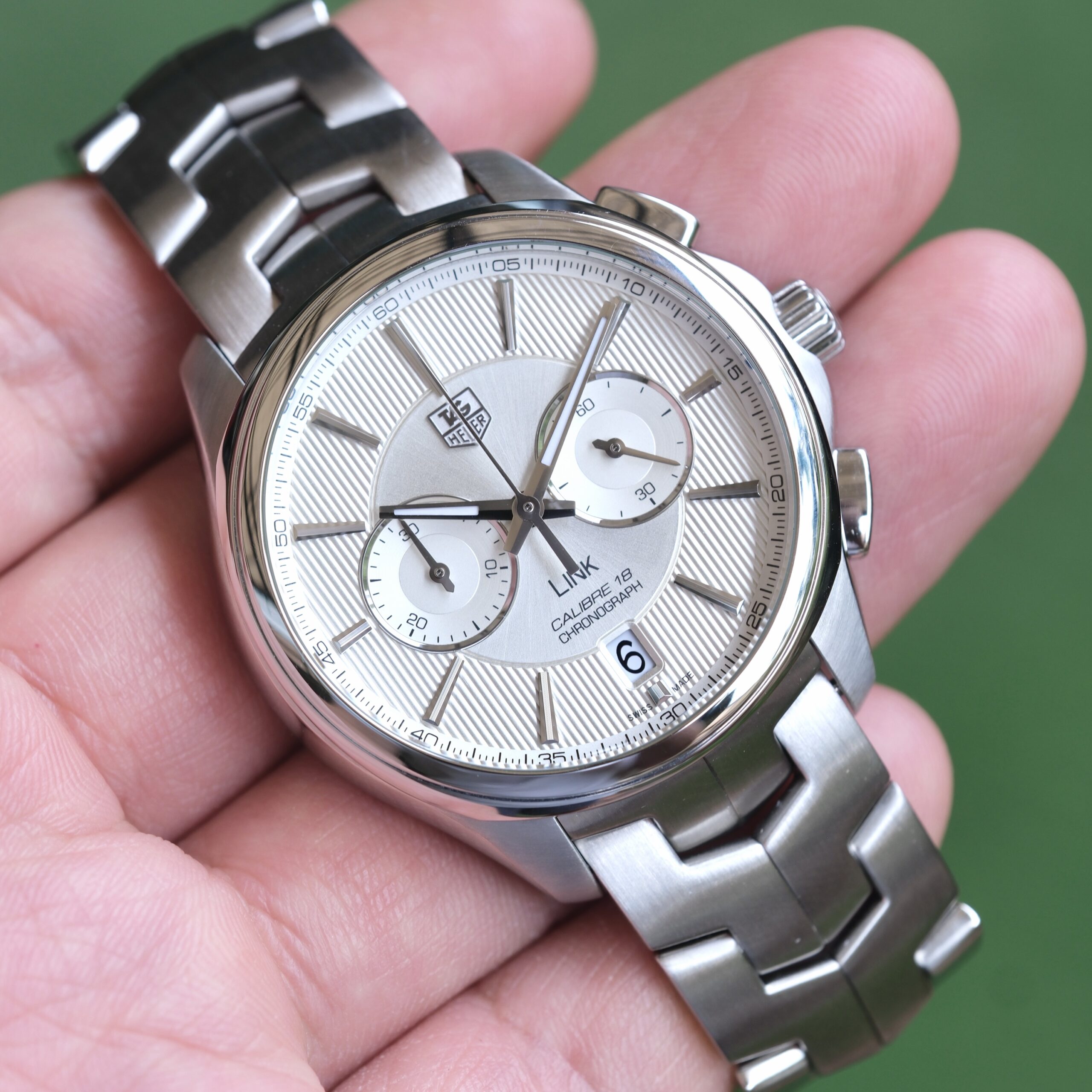 2020 TAG HEUER Link Calibre 18 Automatic 40mm Silver Dial Stainless Steel Ref. CAT2111 Full Set HERO RARE