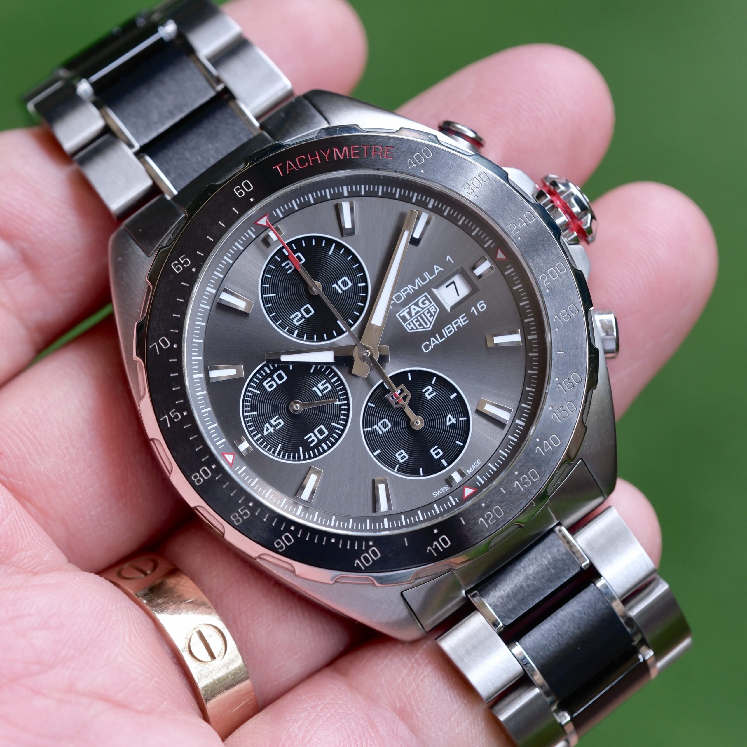 2017 TAG HEUER Formula 1 Chronograph Calibre 16 Automatic 44mm Grey Dial Grey Ceramic Bezel Ref. CAZ2012-2 Full Set