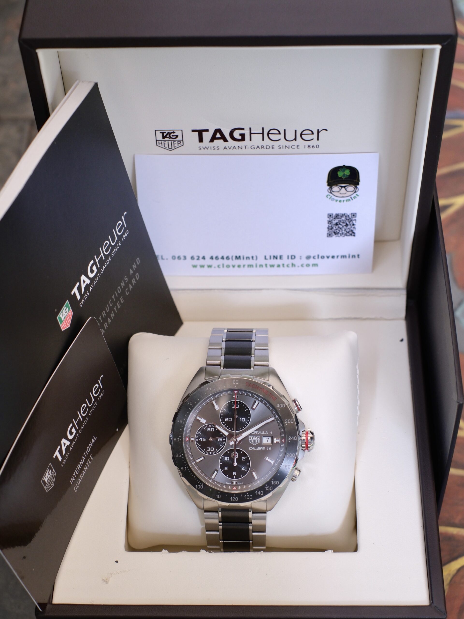 2017 TAG HEUER Formula 1 Chronograph Calibre 16 Automatic 44mm Grey Dial Grey Ceramic Bezel Ref. CAZ2012-2 Full Set - Image 2