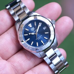 2019 TAG HEUER Aquaracer Lady Quartz Boy Size 32mm Blue Dial Stainless Steel Ref. WBD1312 Full Set RARE