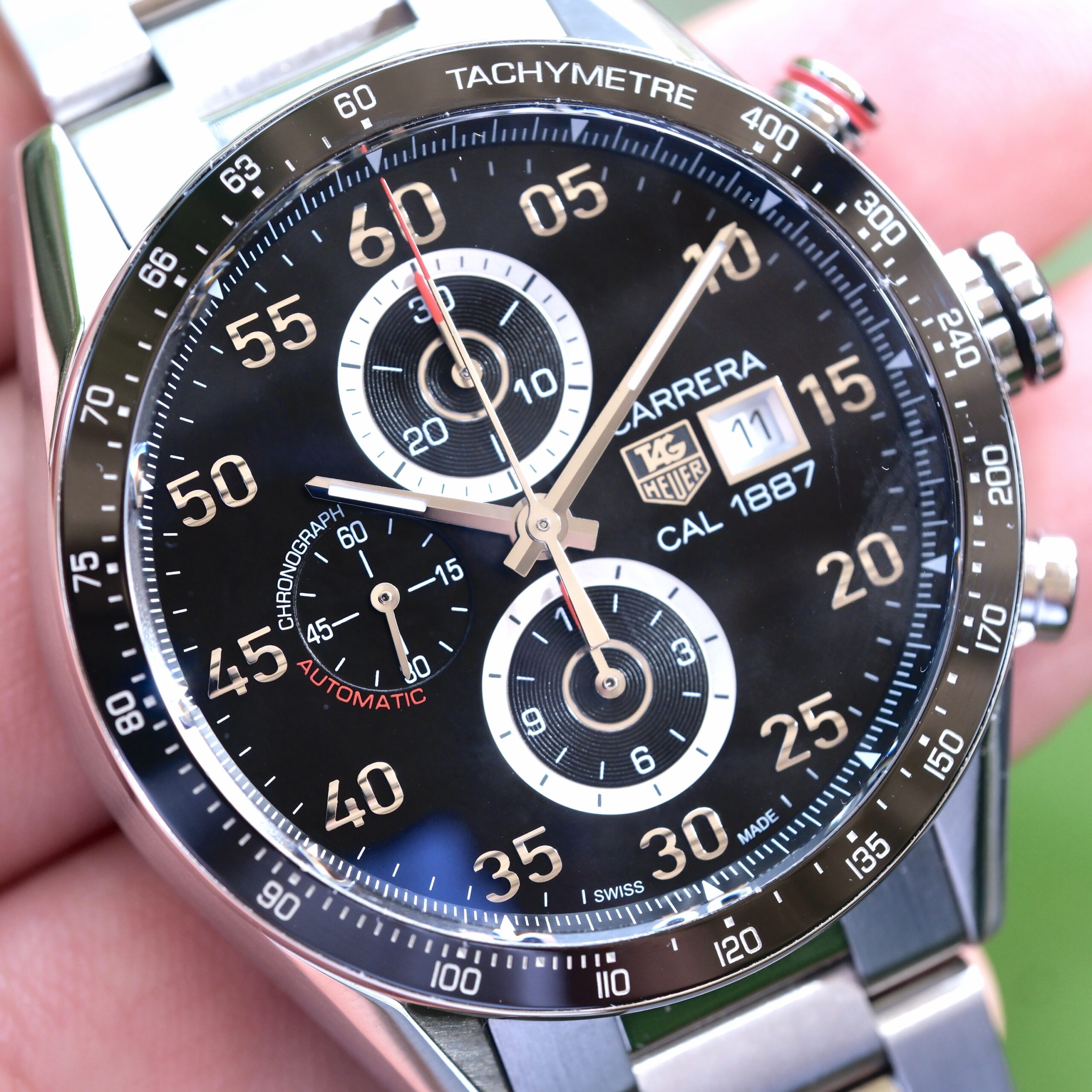 2018 TAG HEUER Carrera Chronograph Calibre 1887 Automatic 43mm Black Dial Black Ceramic Bezel Ref. CAR2A10 Full Set HERO - Image 3