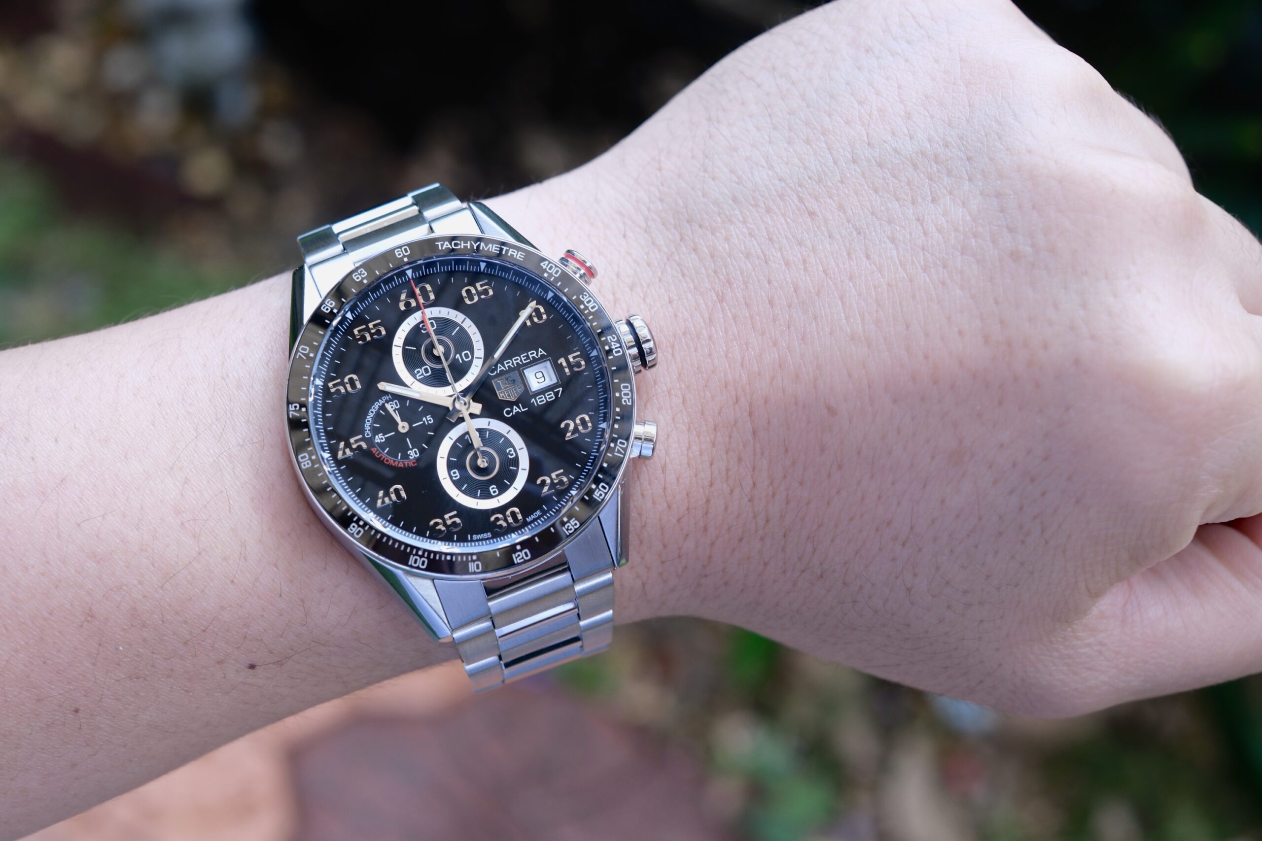 2018 TAG HEUER Carrera Chronograph Calibre 1887 Automatic 43mm Black Dial Black Ceramic Bezel Ref. CAR2A10 Full Set HERO - Image 5