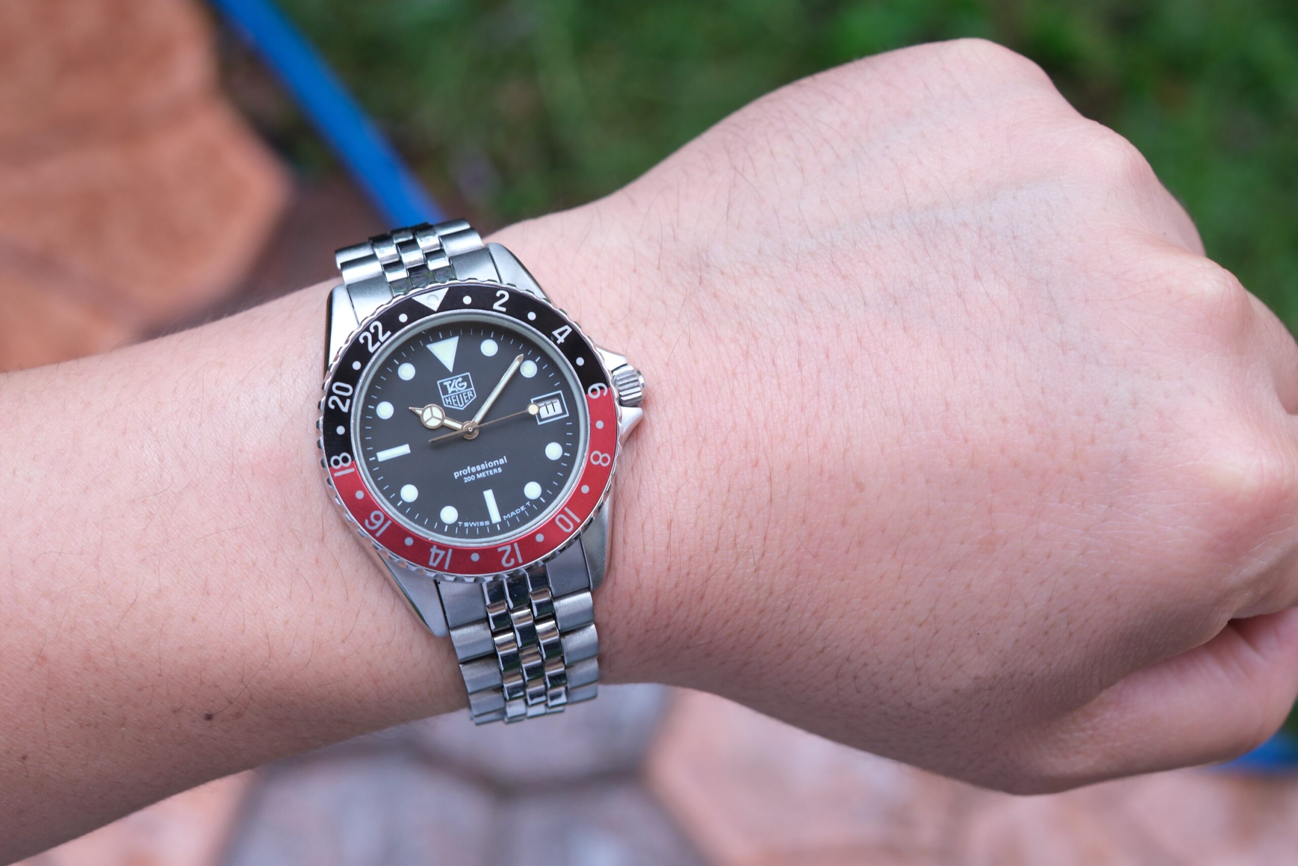 TAG HEUER 1000 Professional Diver Vintage Quartz 38mm Black Dial Custom Coke Bezel Ref. 980.013B RARE - Image 2