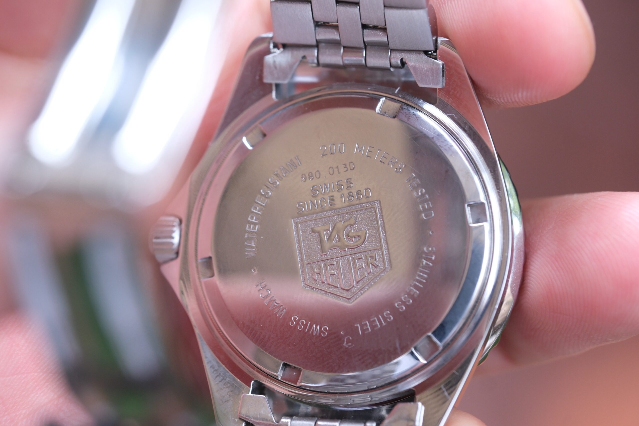 TAG HEUER 1000 Professional Diver Vintage Quartz 38mm Black Dial Custom Batman Bezel Ref. 980.013D RARE - Image 4