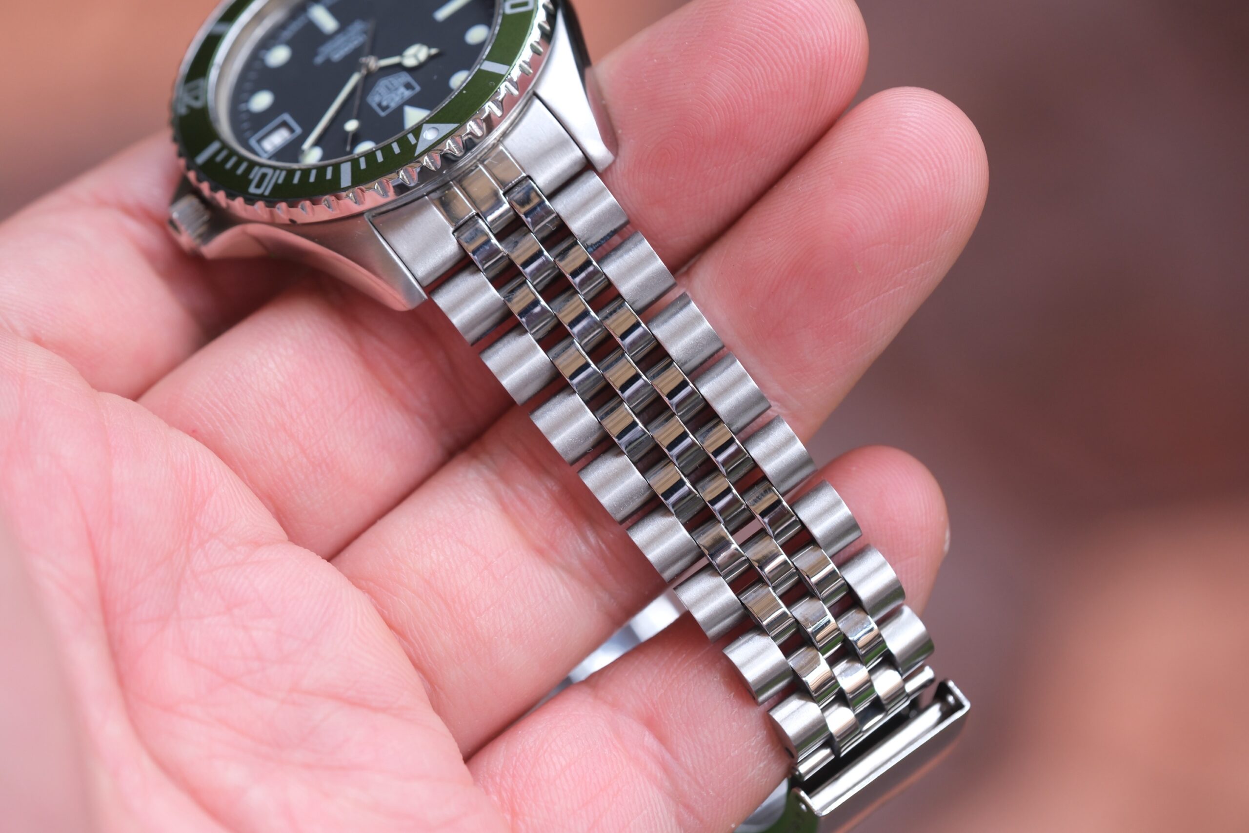 TAG HEUER 1000 Professional Diver Vintage Quartz 38mm Black Dial Custom Starbucks Green Bezel Ref. 980.013N RARE - Image 6