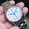 2018 TAG HEUER Carrera Chronograph Calibre 1887 Automatic 41mm White Dial Blue Hands Stainless Steel Ref. CAR2114-0 Full Set HERO RARE