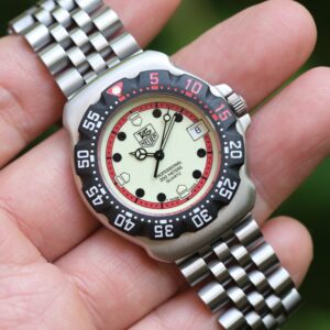 1995 TAG HEUER Formula 1 Vintage Quartz 35mm Light Green Dial Black Bezel Ref. WA1211 Safe Queen RARE