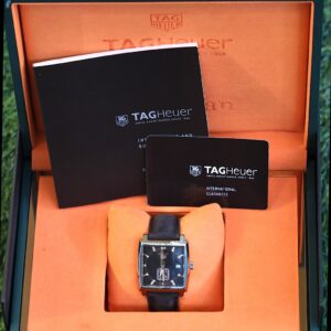 2017 TAG HEUER Monaco Kingsman Special Edition Quartz Diamond 37mm Brown Sunray Dial Stainless Steel Ref. WAW131C.FC6419 Full Set HERO