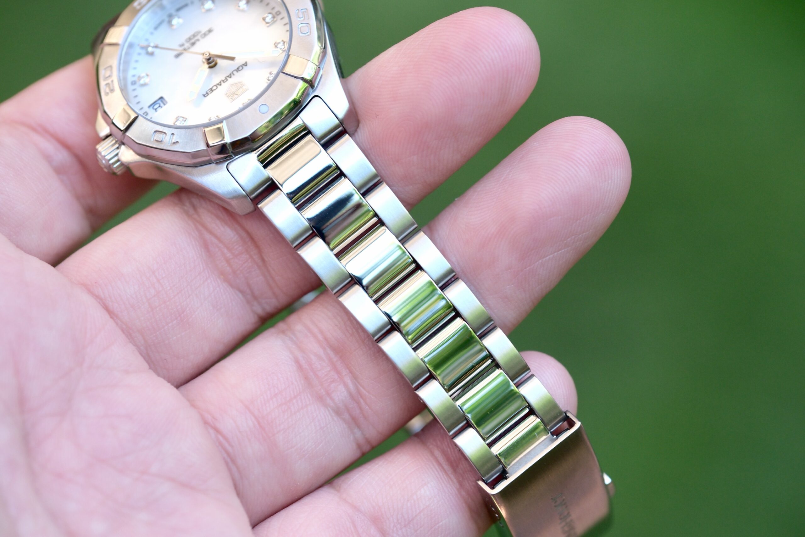 2019 TAG HEUER Aquaracer Boy Size Quartz Diamond 32mm White Mother of Pearl Dial Stainless Steel Ref. WBD1314 Full Set - Image 5