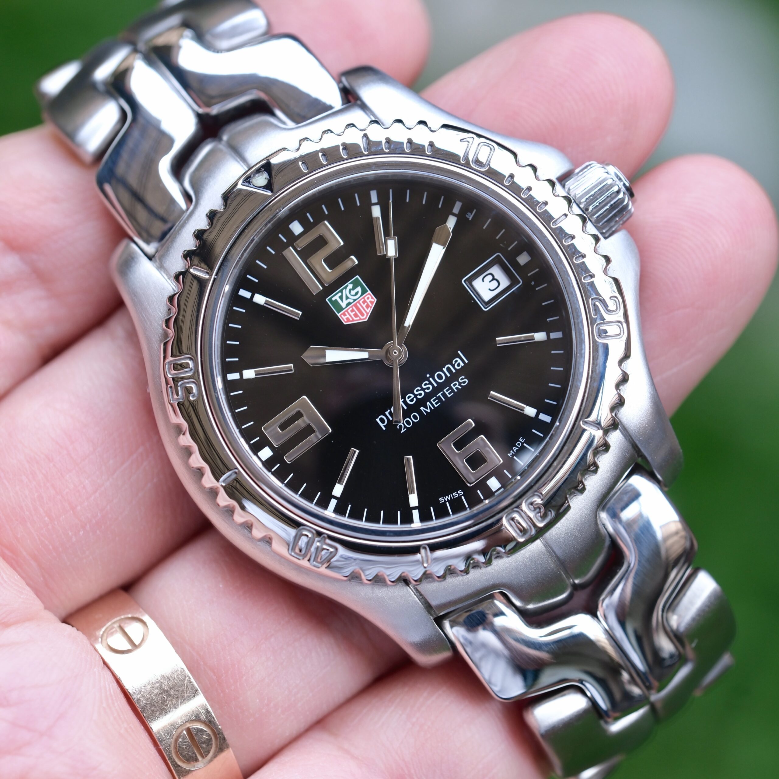 2000 TAG HEUER Link Gen 1 Quartz 42mm Black Dial Stainless Steel Ref. WT1110 RARE