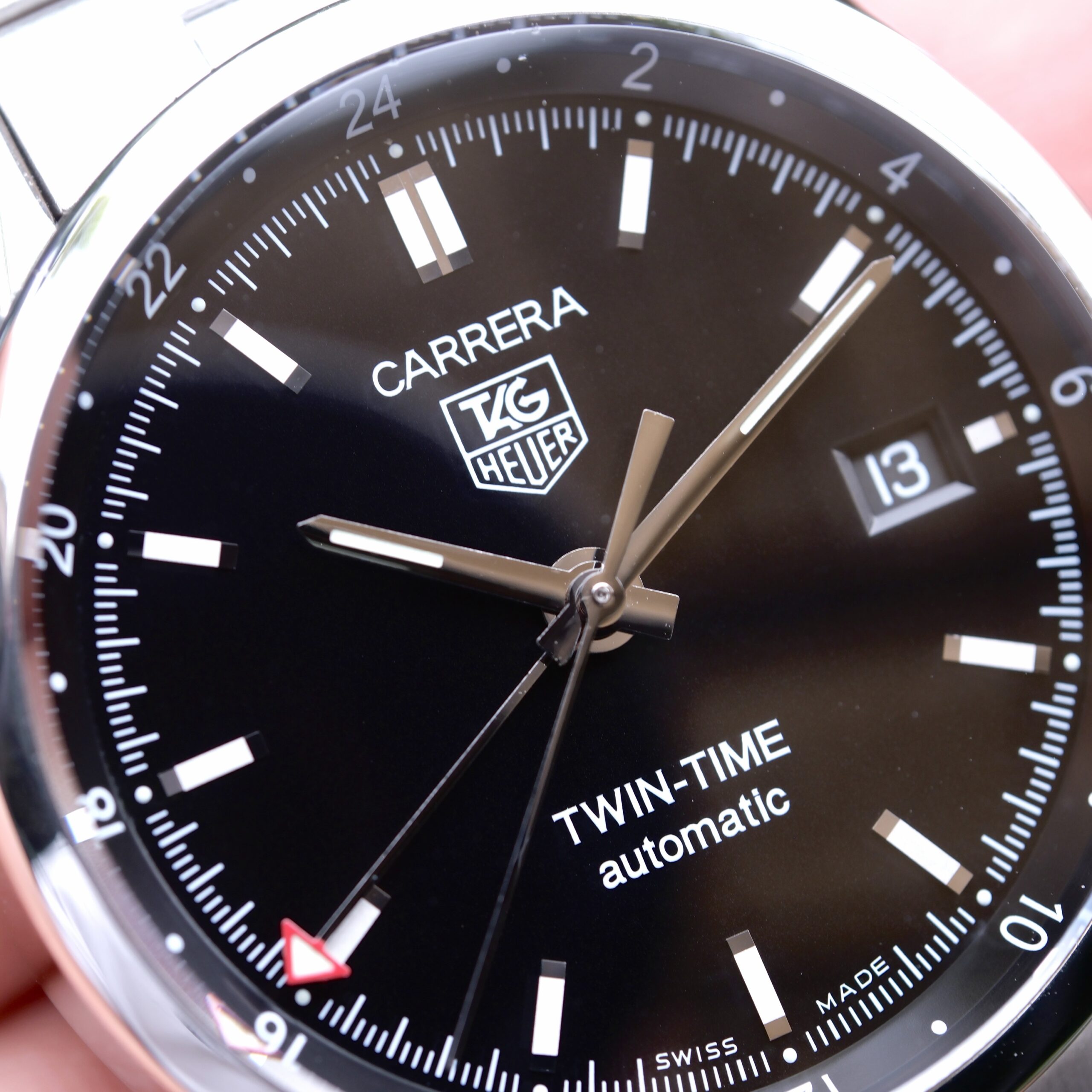 2017 TAG HEUER Carrera Calibre 7 Twin-Time GMT Automatic 39mm Black Dial Stainless Steel Ref. WV2115-0 Unisex - Image 2