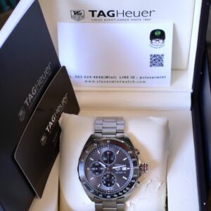 2018 TAG HEUER Formula 1 Chronograph Calibre 16 Automatic 44mm Grey Dial Grey Ceramic Bezel Stainless Bracelet Ref. CAZ2012 Full Set