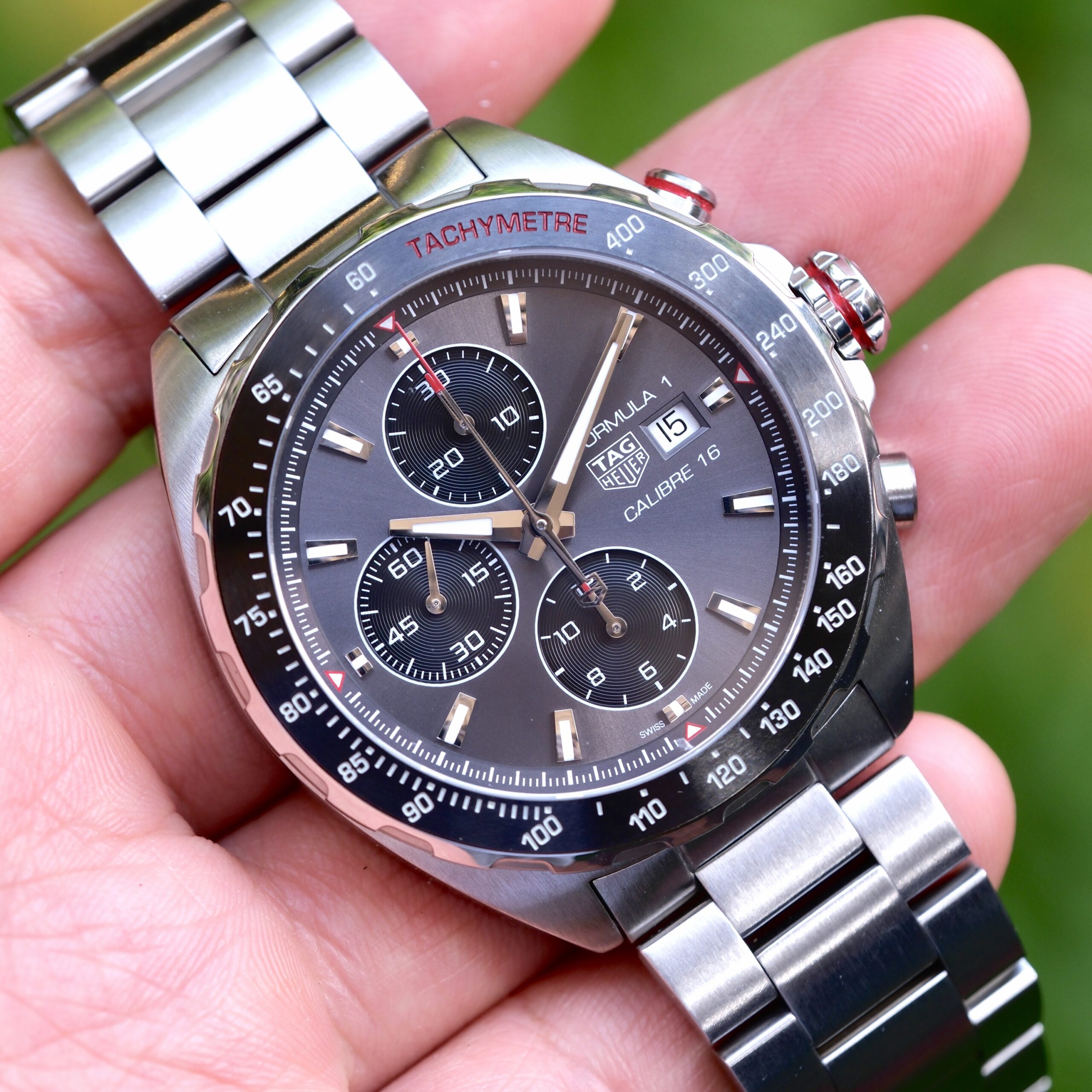 2018 TAG HEUER Formula 1 Chronograph Calibre 16 Automatic 44mm Grey Dial Grey Ceramic Bezel Stainless Bracelet Ref. CAZ2012 Full Set - Image 2