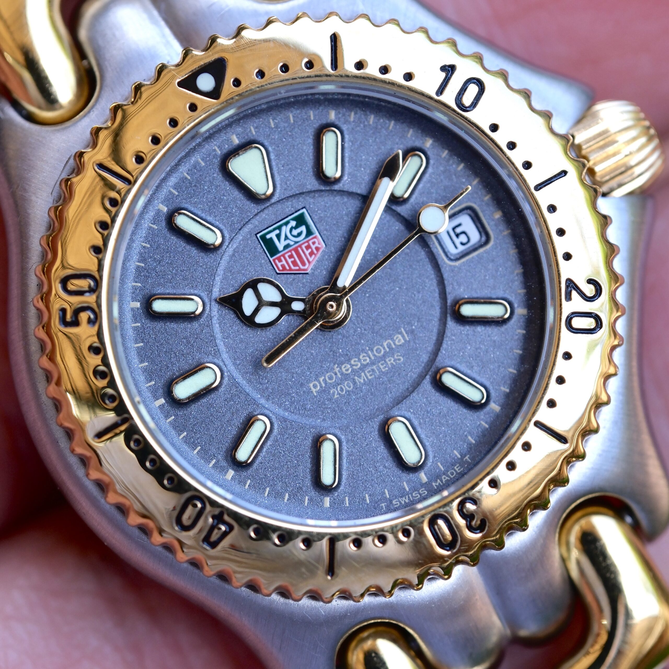 1995 TAG HEUER S/el Lady Quartz 27mm Grey Two-Level Dial Gold Plated Bezel Two-Tone Ref. WG1320-0 - Image 2