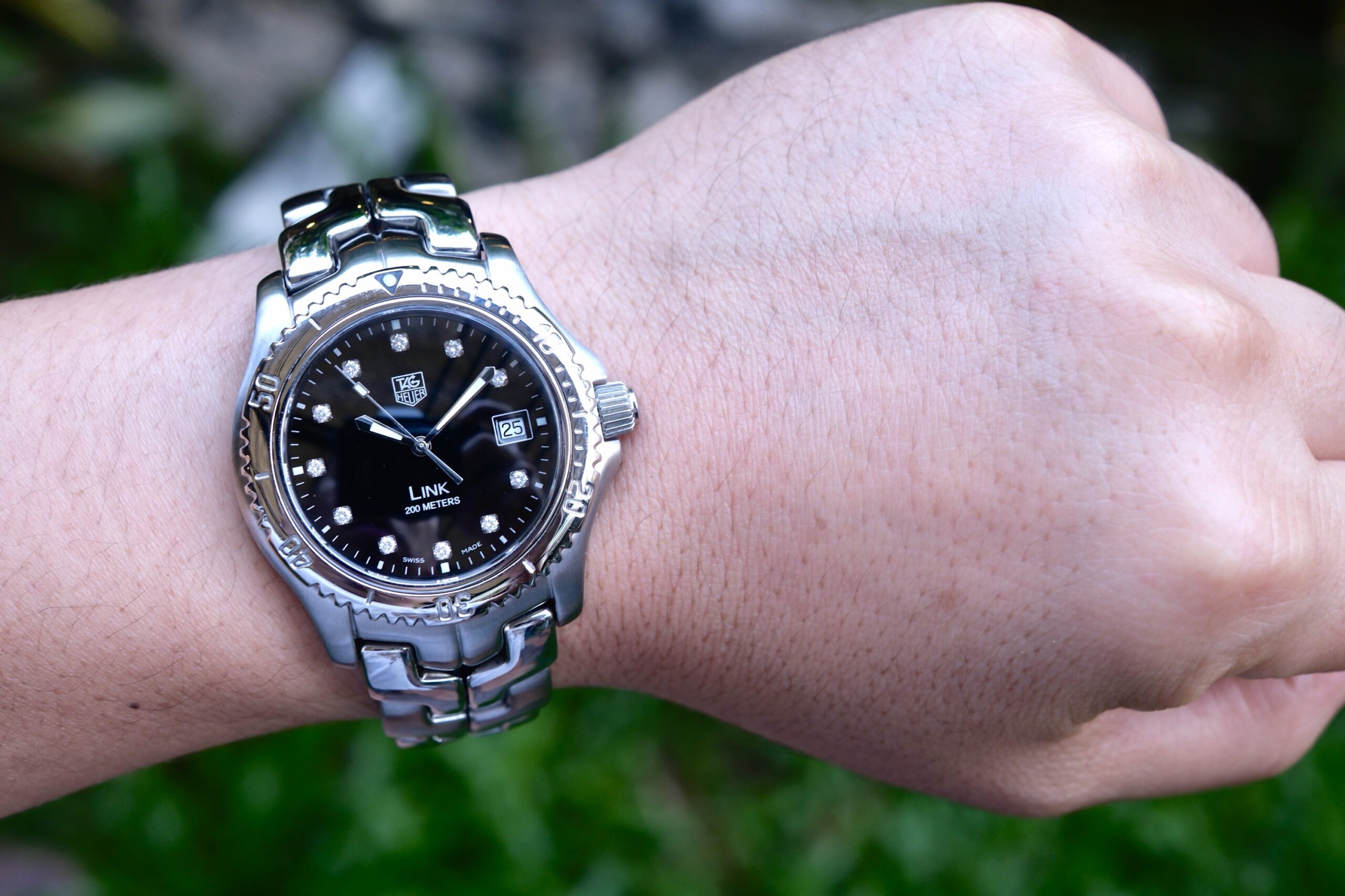 2004 TAG HEUER Link Gen 1 Quartz Diamond 42mm Black Dial Stainless Steel Ref. WT111R Full Set HERO RARE - Image 3